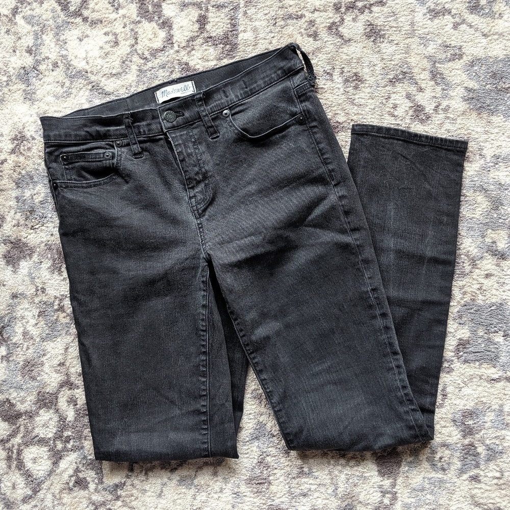 Madewell Alley Straight Mid Rise Grey jeans